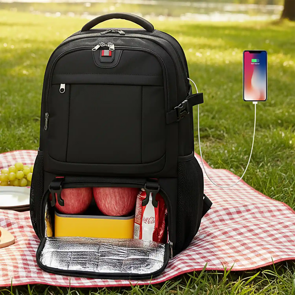 Extra-Large Backpack with Insulated Lunch Compartment